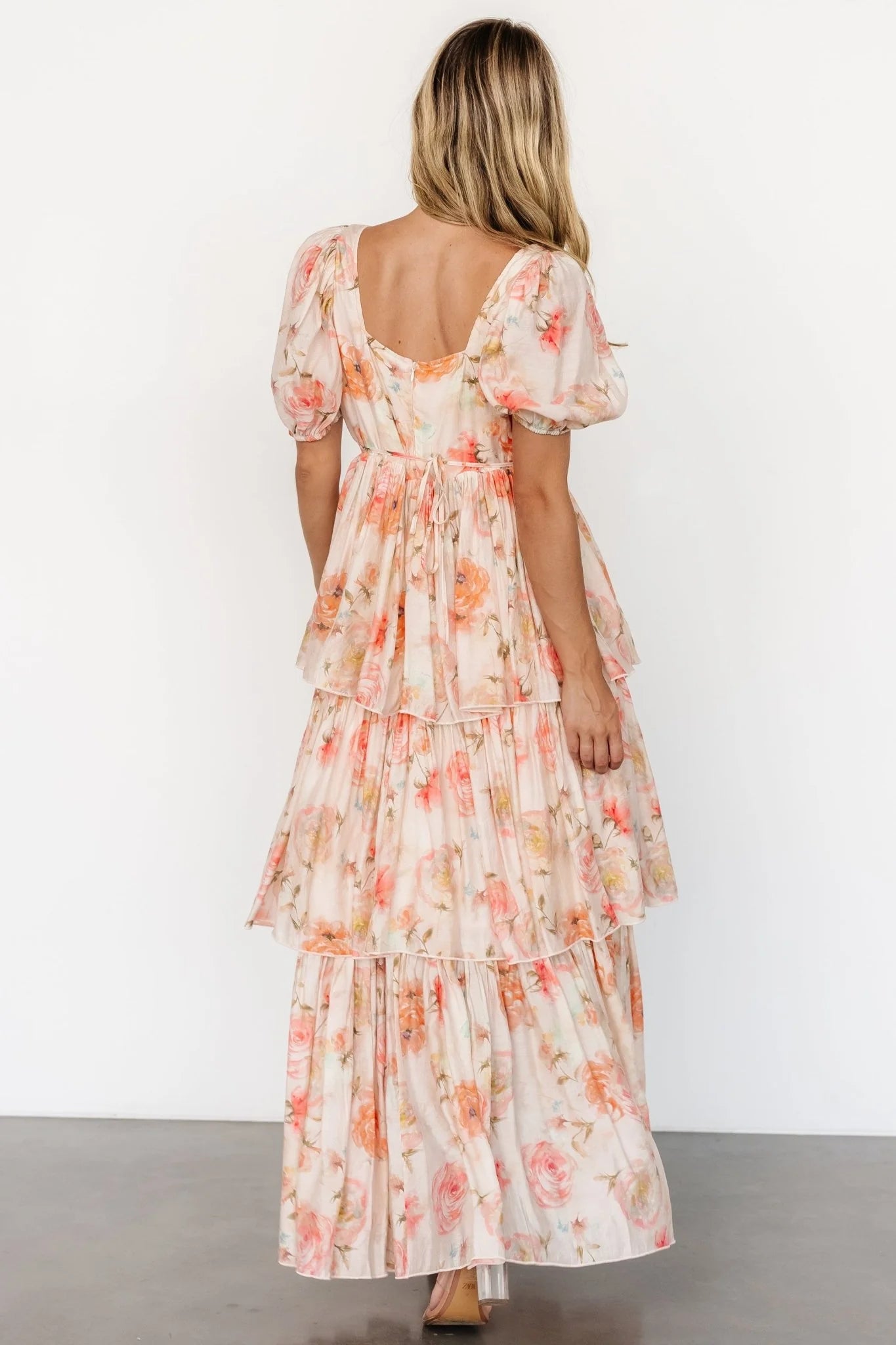 Cozette Tiered Maxi Dress | Blush Floral